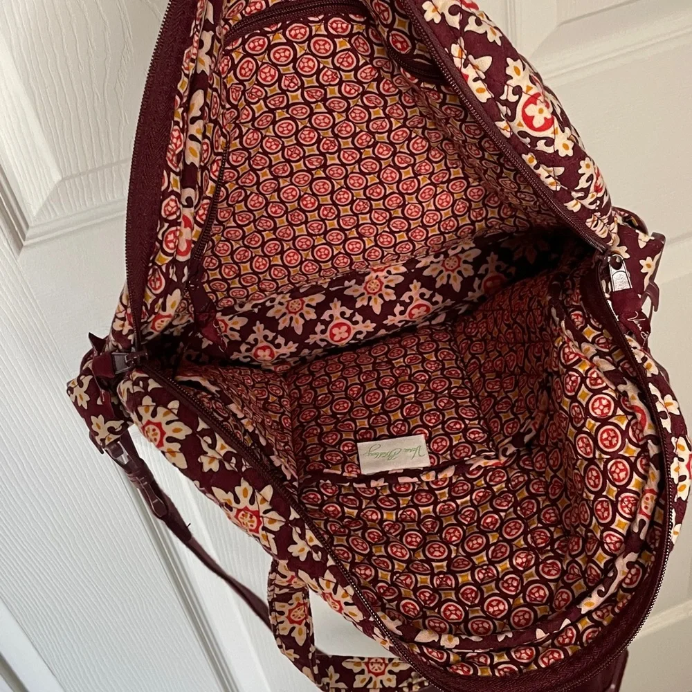 Vera Bradley Floral Quilted Laptop Bag With Shoulder Strap